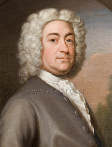 Portrait, Noble Gentleman in Gray
America or England
Circa 1720 to 1730, entire view